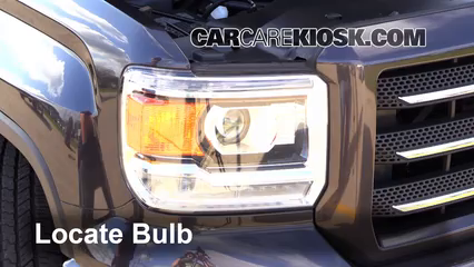 2015 GMC Sierra 1500 SLE 5.3L V8 FlexFuel Extended Cab Pickup Lights Turn Signal - Front (replace bulb)